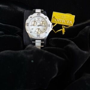 Invicta Silver and White Angel Women’s Watch